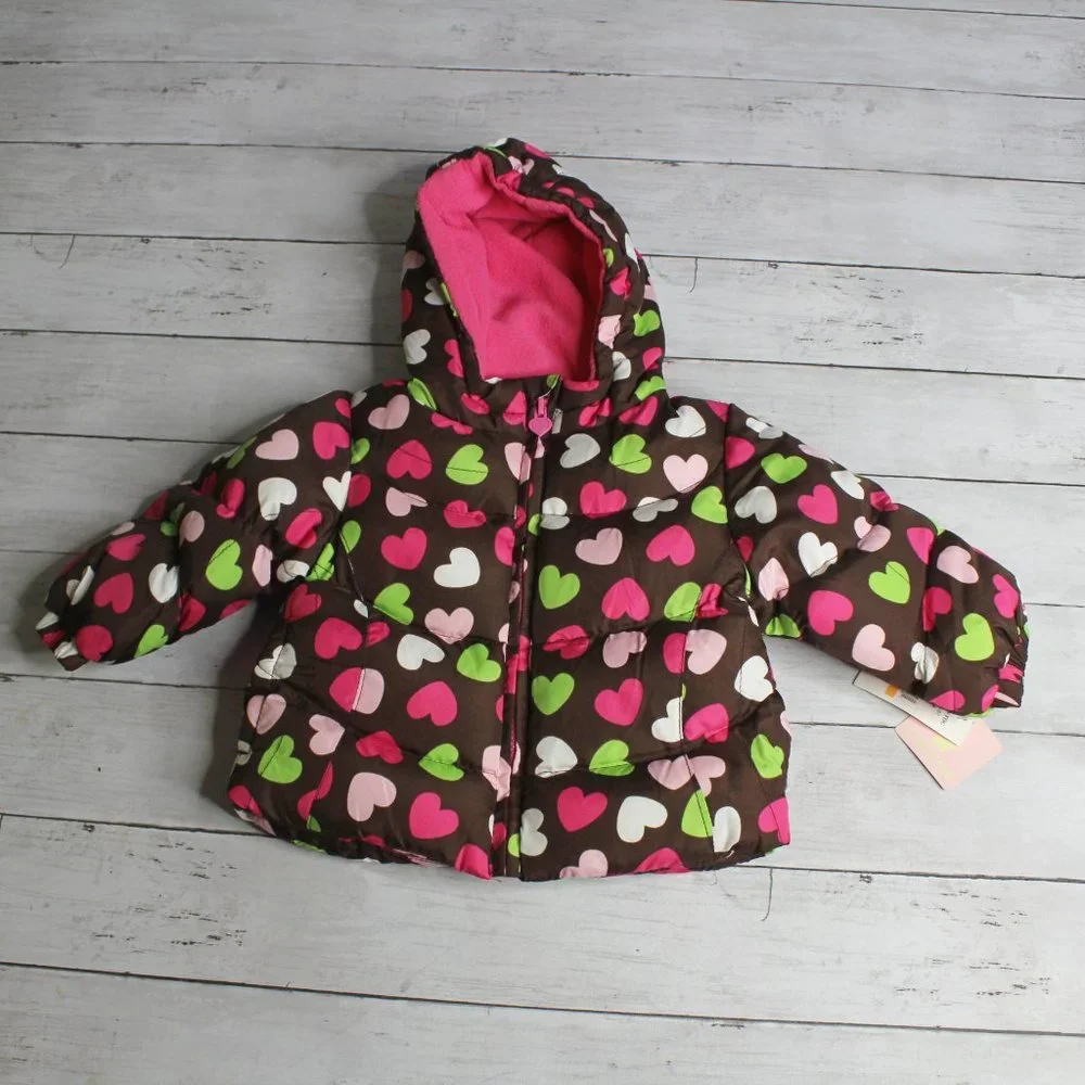 London Fog Baby Girl's Winter Puffer Coat Bib Snow Pants Size 12 Months